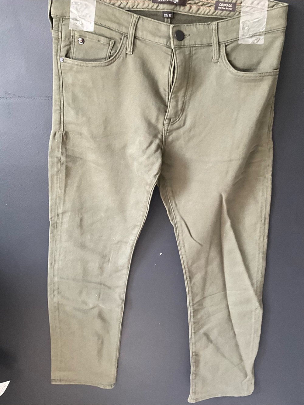 Heritage Olive Straight Mid-Rise Pants